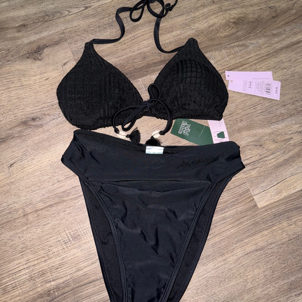 Wild Fable Black Bikini Set Swimwear